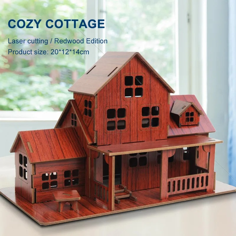 Woodworking Game - 3D Wooden Puzzle Model GamesCozy Cottage