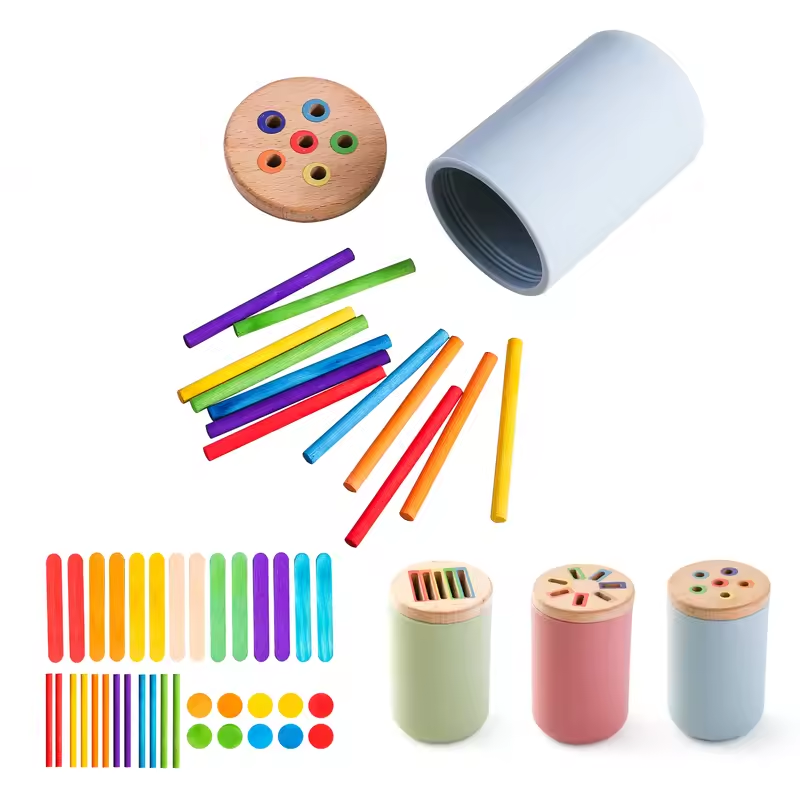 Woodworking Game - Montessori Wooden Toys Color Sorting Fine