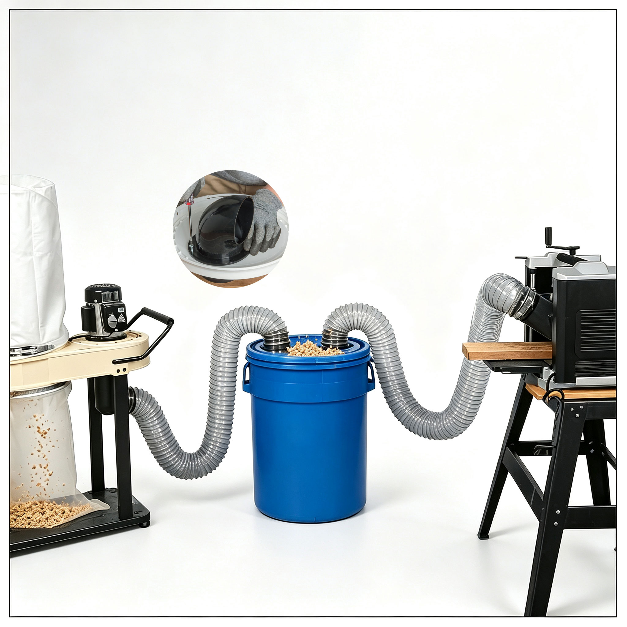 Vacuum Cleaner Woodworking - 100mm Woodworking Cyclone Dust Collector Adapter