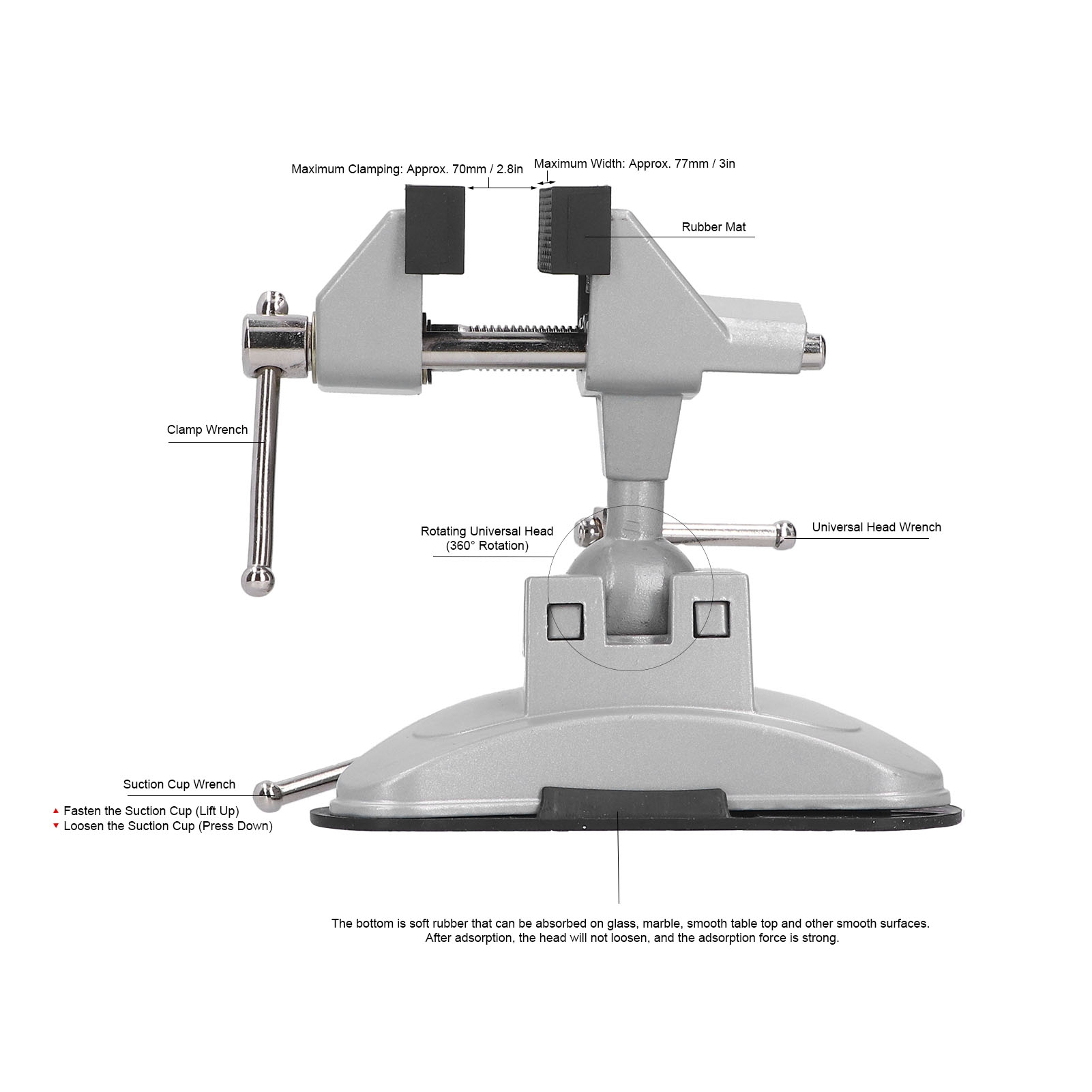 Bench Vise Flat Push Type Mini - Woodworking Vise Types review and price