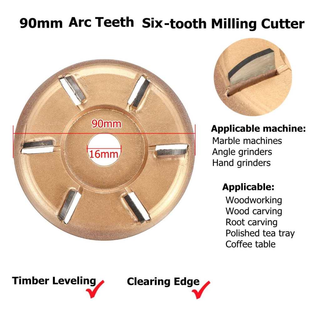 Six- Arc teeth Milling Cutter  - Woodworking Edge Corner Planer review and price