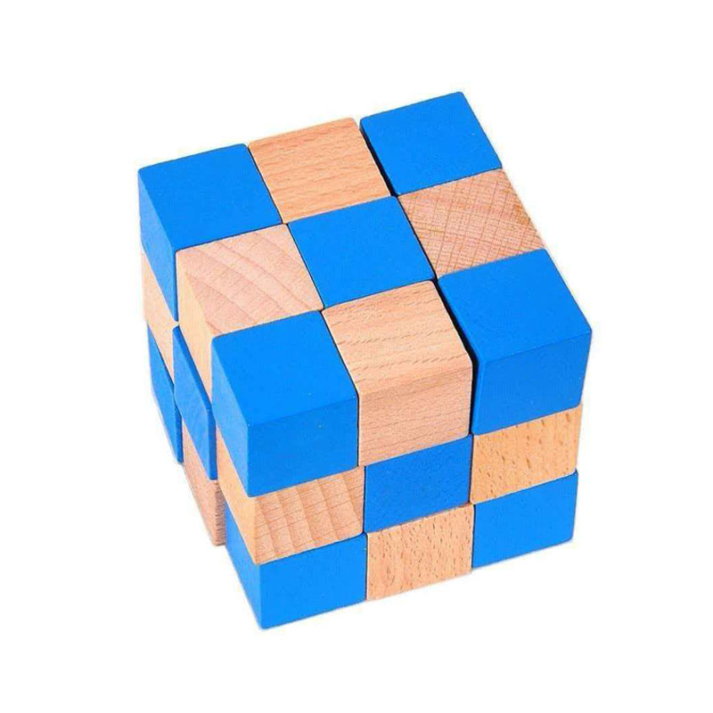 Square Snake Cube Wooden Brain - Woodworking Game review and price