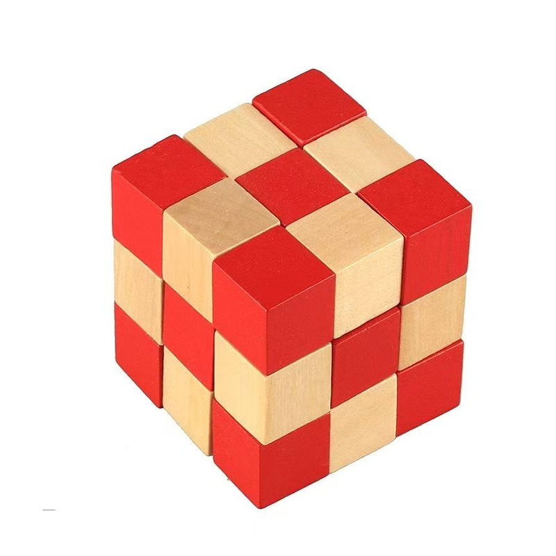 Wooden Snake Cube Puzzle IQ Lo - Woodworking Game review and price