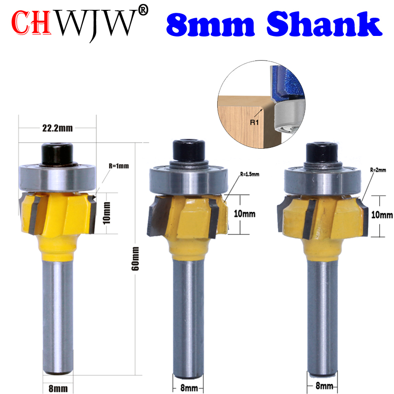 CHWJW 1PC 8mm Shank high quali - Woodworking Edge Corner Planer review and price