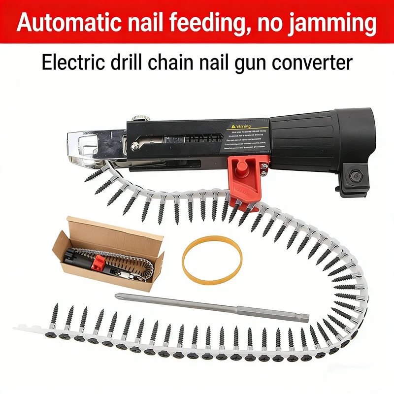 Auto Feed Chain Belt Screw Gun - Woodworking Nail Gun review and price