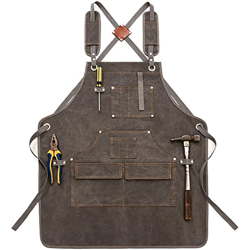 Simple Thickened Canvas Apron  - Woodworking Overalls review and price