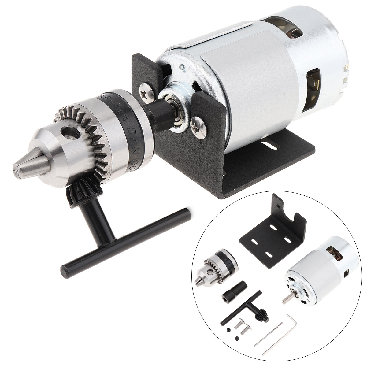 12-24V Hand Drill 555/775 DIY  - Woodworking Lathe Chuck review and price