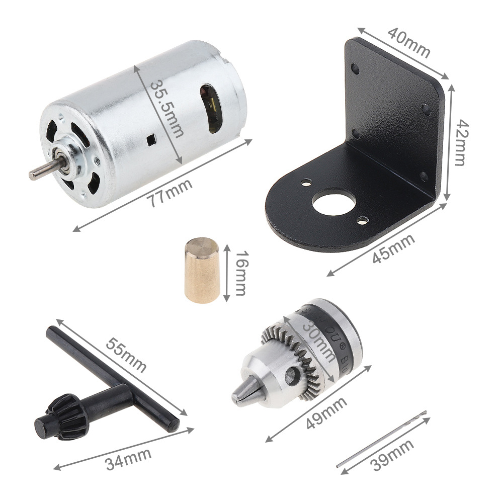 12-24V Hand Drill 555/775 DIY  - Woodworking Lathe Chuck review and price